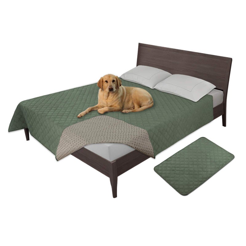 Easy-Going 100% Waterproof Dog Bed Cover, Non-Slip Pet Blanket for Furniture, Washable Couch Cover, Repleasement Sofa Cover (52x82 in,Greyish Green) - Image 1